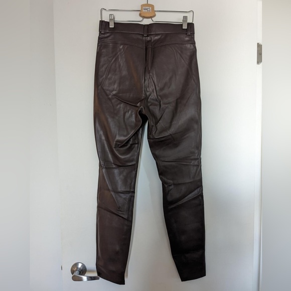 Zara leather pants in brown, size L - Picture 3 of 3
